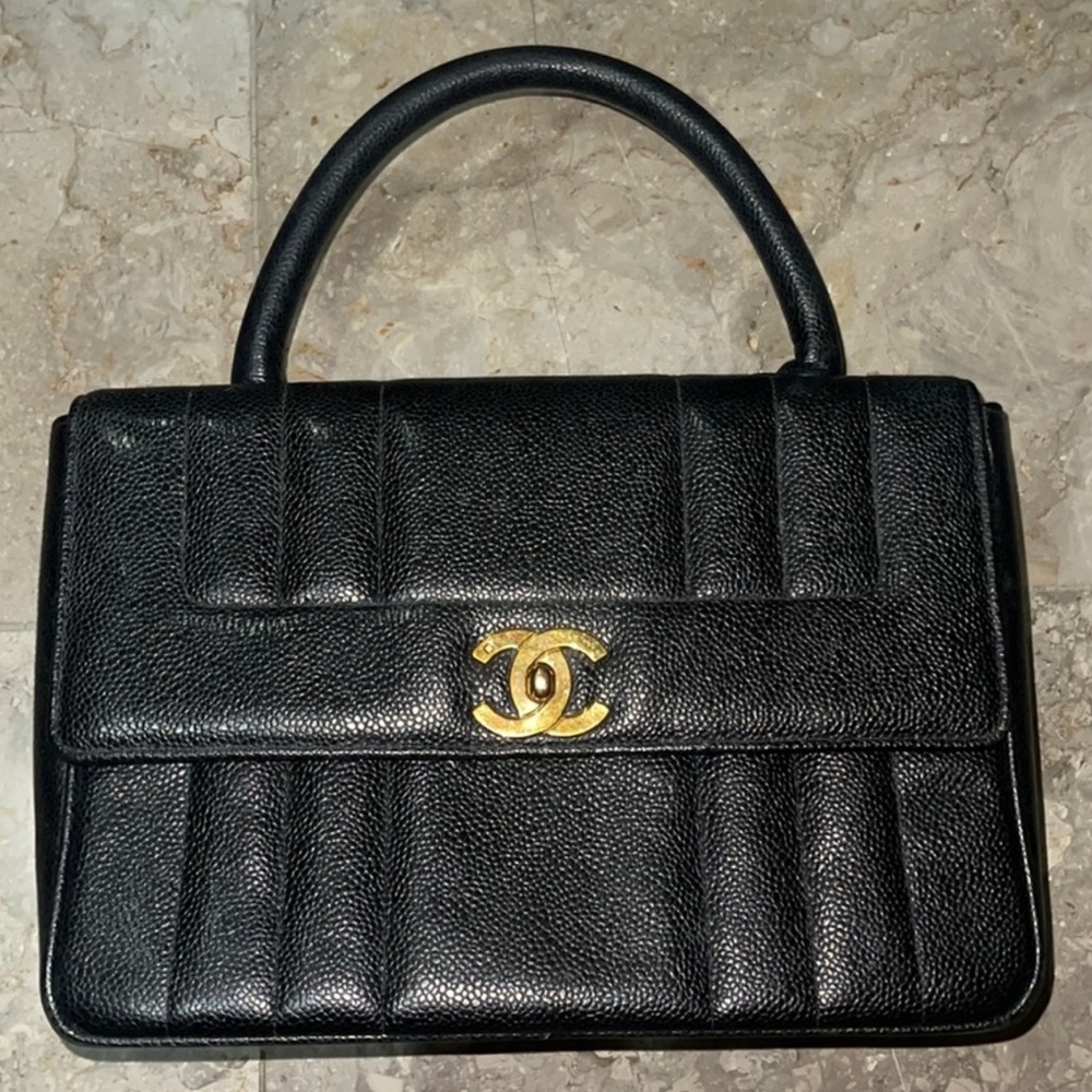 Vintage Chanel kelly Rare réal Gold